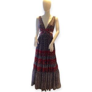 Diane Von Furstenberg Altessa Maxi Dress with Cut Outs